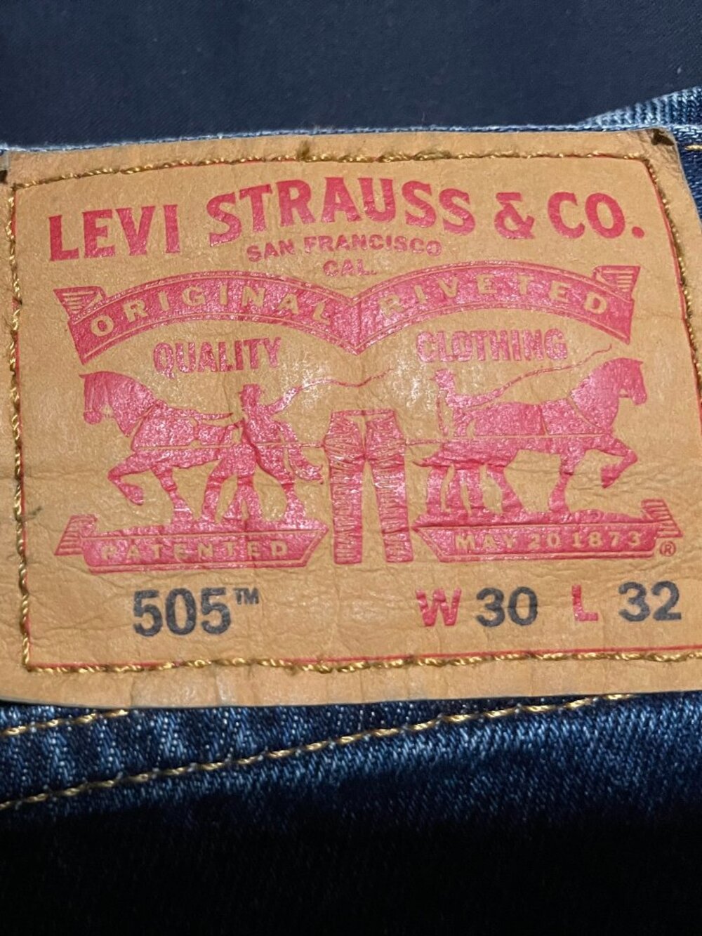 Levi's 505 Mens Regular Fit Jeans - 30x32